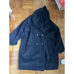 MaxMara Gray Cashmere/Wool Cocoon Coat